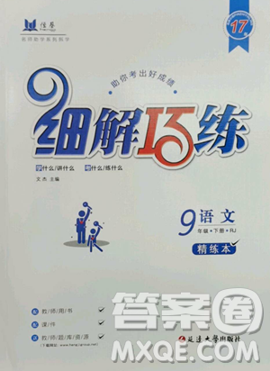 延邊大學(xué)出版社2023細(xì)解巧練九年級下冊語文魯教版五四制參考答案