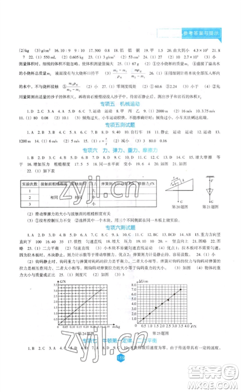 遼海出版社2023新課程物理能力培養(yǎng)九年級下冊人教版D版大連專用參考答案