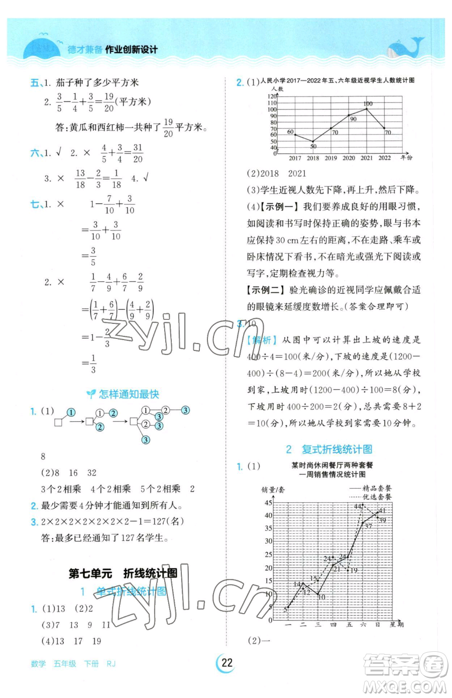 江西人民出版社2023王朝霞德才兼?zhèn)渥鳂I(yè)創(chuàng)新設(shè)計(jì)五年級(jí)下冊(cè)數(shù)學(xué)人教版參考答案