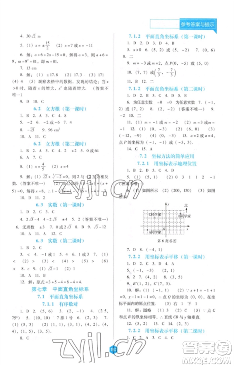 遼海出版社2023新課程數(shù)學(xué)能力培養(yǎng)七年級(jí)下冊(cè)人教版D版大連專用參考答案