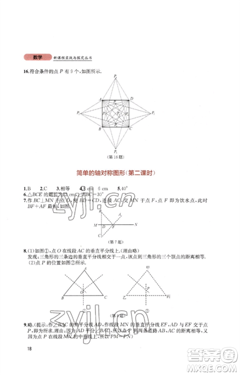 四川教育出版社2023新課程實踐與探究叢書七年級數(shù)學下冊北師大版參考答案