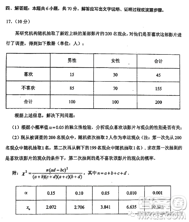 2023年云南第二次高中畢業(yè)生復(fù)習(xí)統(tǒng)一檢測(cè)數(shù)學(xué)試題數(shù)學(xué)試卷答案