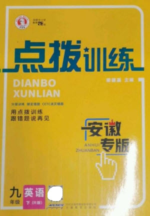 安徽教育出版社2023點撥訓練九年級英語下冊人教版安徽專版參考答案