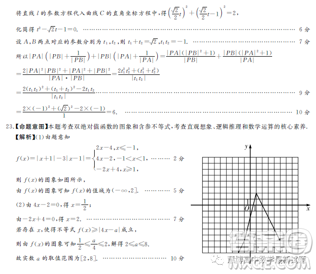 湘豫名校聯(lián)考2023年4月高三第二次模擬考試?yán)砜茢?shù)學(xué)試卷答案