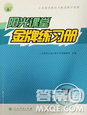 人民教育出版社2023陽(yáng)光課堂金牌練習(xí)冊(cè)八年級(jí)下冊(cè)物理人教版參考答案