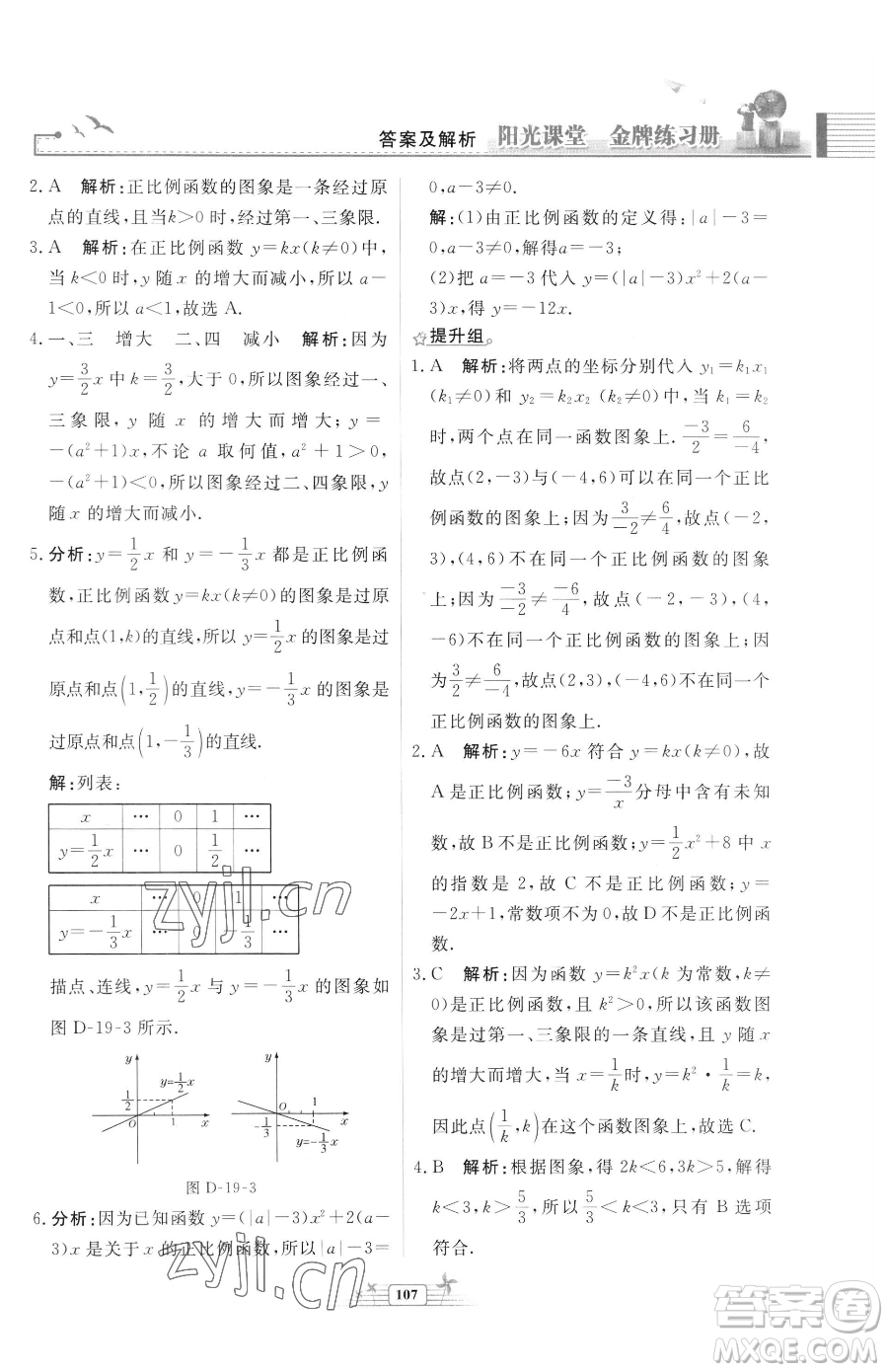 人民教育出版社2023陽(yáng)光課堂金牌練習(xí)冊(cè)八年級(jí)下冊(cè)數(shù)學(xué)人教版福建專(zhuān)版參考答案