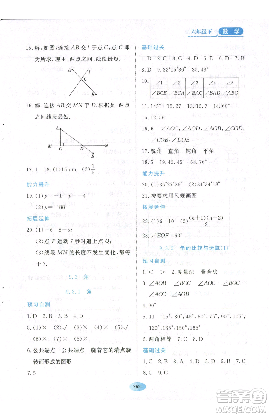 黑龍江教育出版社2023資源與評價六年級下冊數學人教版54制參考答案