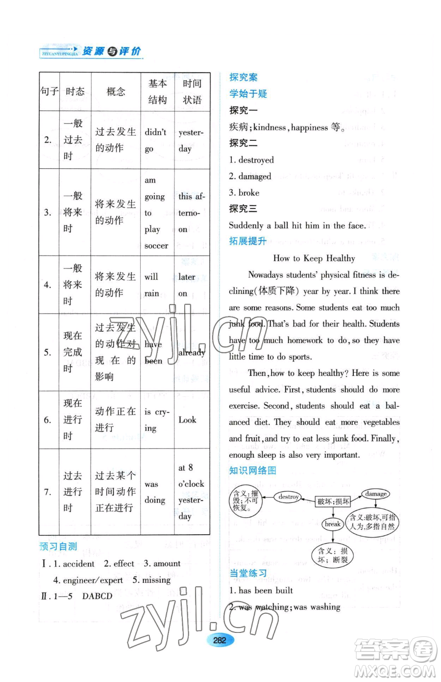 黑龍江教育出版社2023資源與評(píng)價(jià)九年級(jí)下冊(cè)英語外研版參考答案