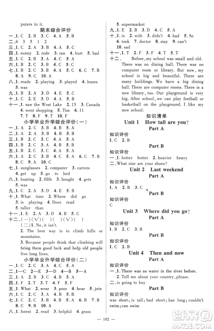 江西教育出版社2023名師測控六年級下冊英語人教版參考答案