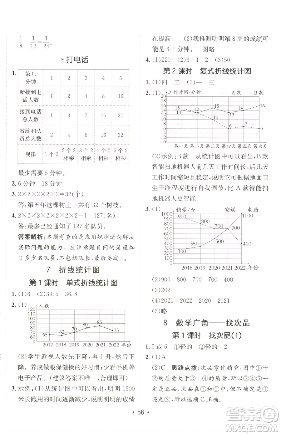 新疆青少年出版社2023同行課課100分過關(guān)作業(yè)五年級下冊數(shù)學(xué)人教版參考答案