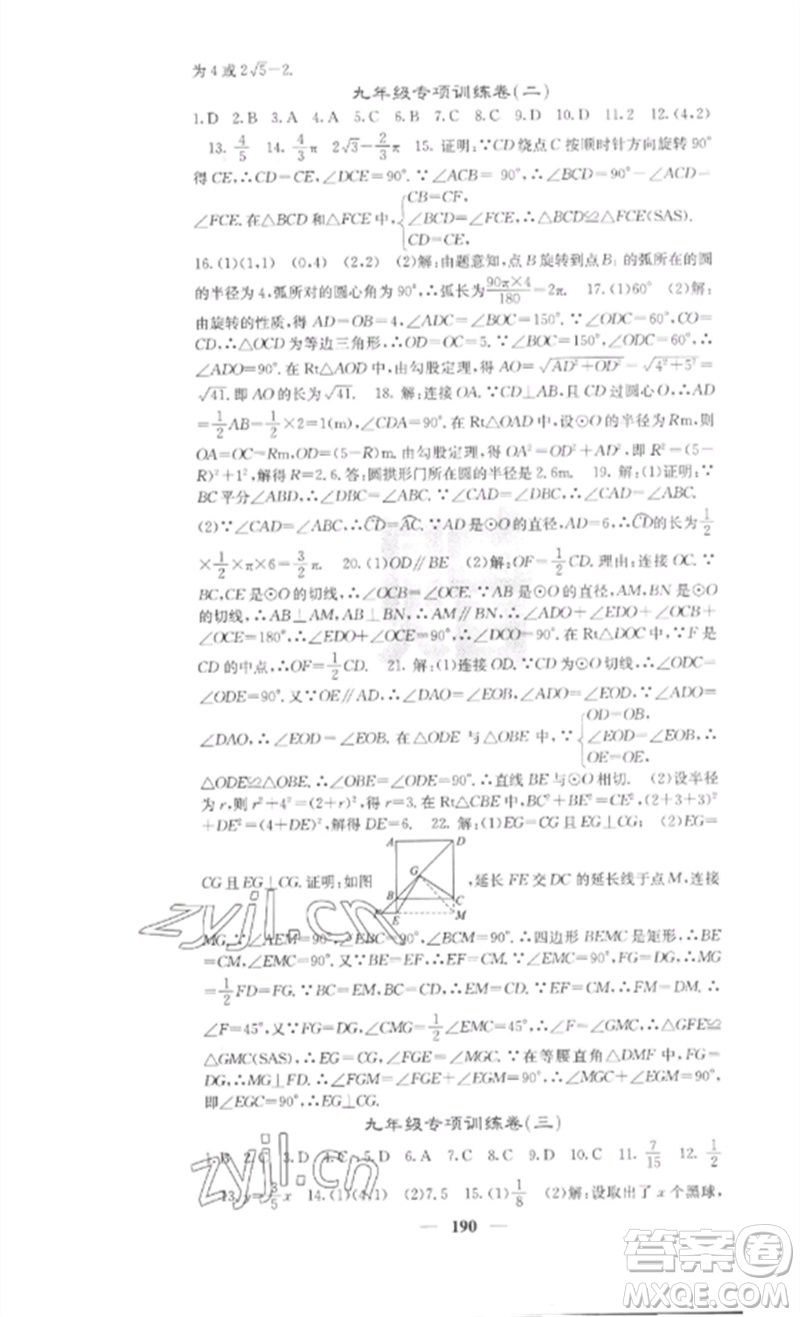 四川大學(xué)出版社2023課堂點睛九年級數(shù)學(xué)下冊人教版安徽專版參考答案