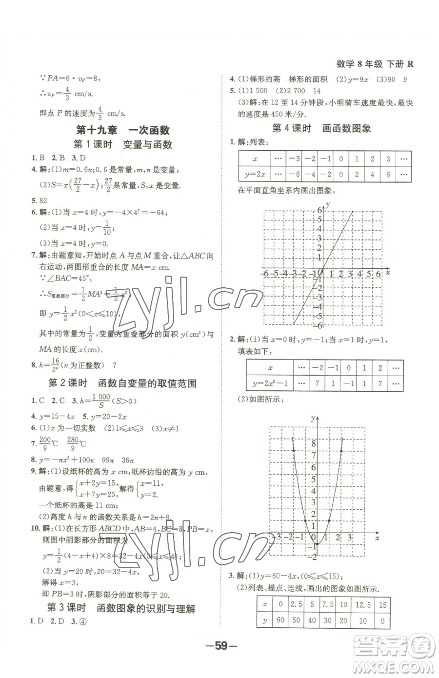 延邊大學出版社2023全程突破八年級下冊數(shù)學人教版參考答案