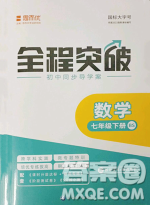 延邊大學(xué)出版社2023全程突破七年級下冊數(shù)學(xué)北師大版參考答案