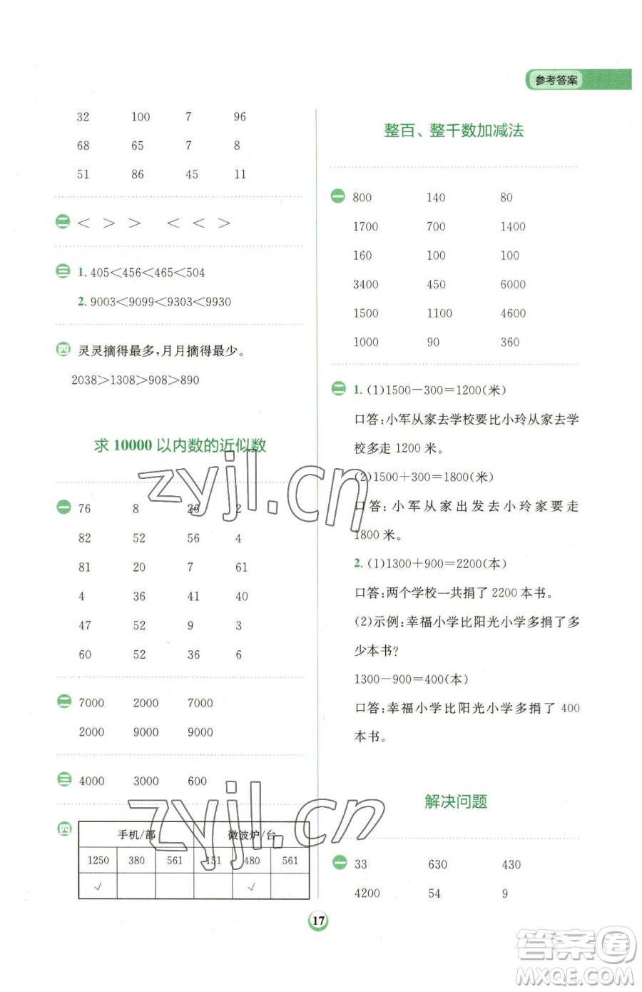 文化發(fā)展出版社2023金牛耳計(jì)算天天練二年級(jí)下冊(cè)數(shù)學(xué)人教版參考答案