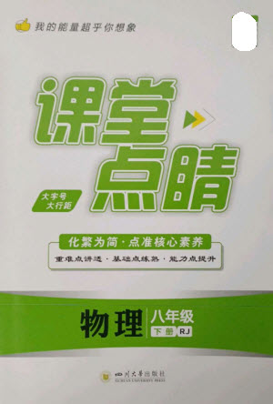 四川大學(xué)出版社2023課堂點(diǎn)睛八年級(jí)物理下冊人教版參考答案