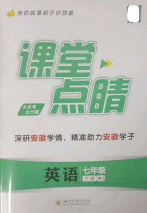 四川大學出版社2023課堂點睛七年級英語下冊人教版安徽專版參考答案