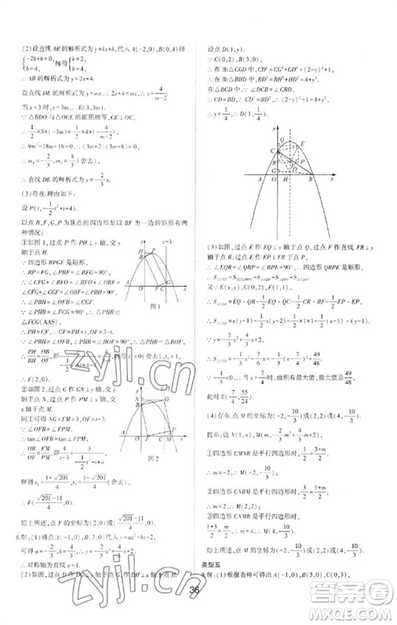 山東科學(xué)技術(shù)出版社2023初中總復(fù)習(xí)手冊(cè)九年級(jí)數(shù)學(xué)通用版參考答案