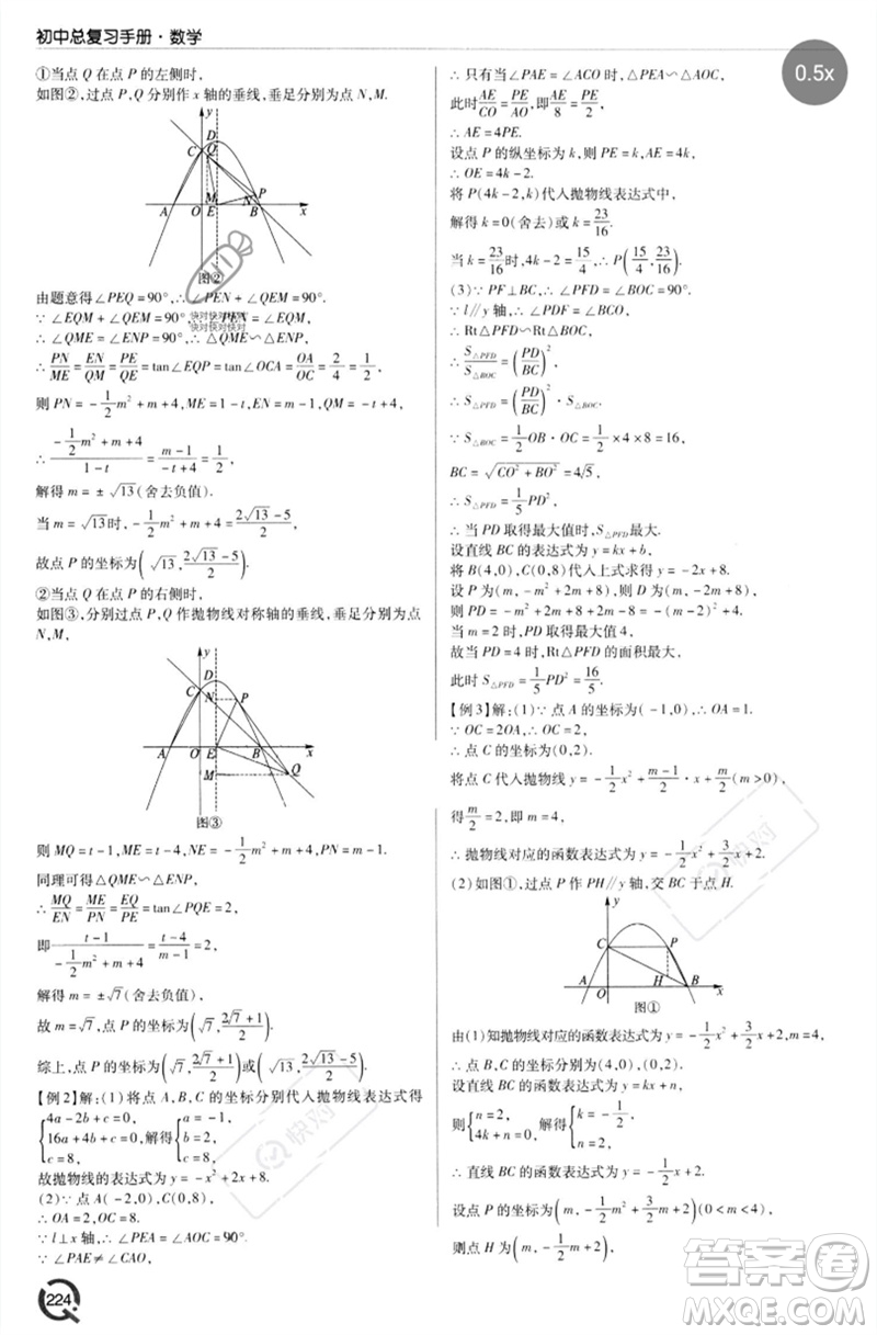 青島出版社2023初中總復(fù)習(xí)手冊九年級數(shù)學(xué)通用版參考答案