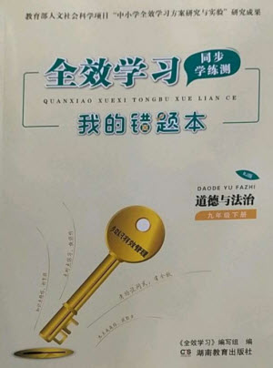 湖南教育出版社2023全效學(xué)習(xí)同步學(xué)練測九年級道德與法治下冊人教版參考答案