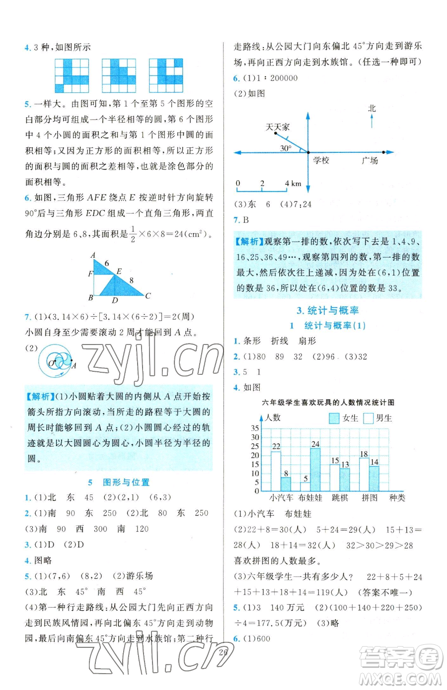 浙江教育出版社2023全優(yōu)方案夯實與提高六年級下冊數(shù)學(xué)人教版參考答案