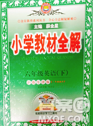 陜西人民教育出版社2023小學(xué)教材全解六年級(jí)下冊(cè)英語(yǔ)滬教牛津版三起參考答案