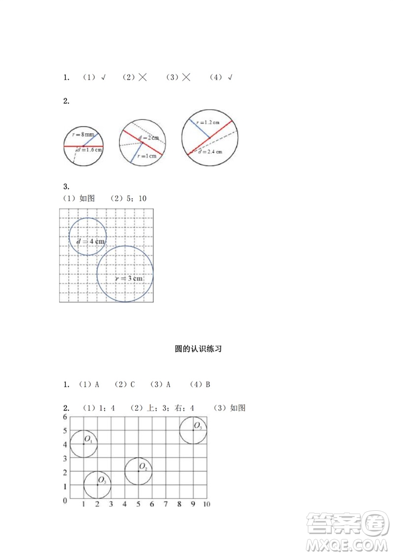 江蘇鳳凰教育出版社2023練習(xí)與測(cè)試小學(xué)數(shù)學(xué)五年級(jí)下冊(cè)蘇教版參考答案