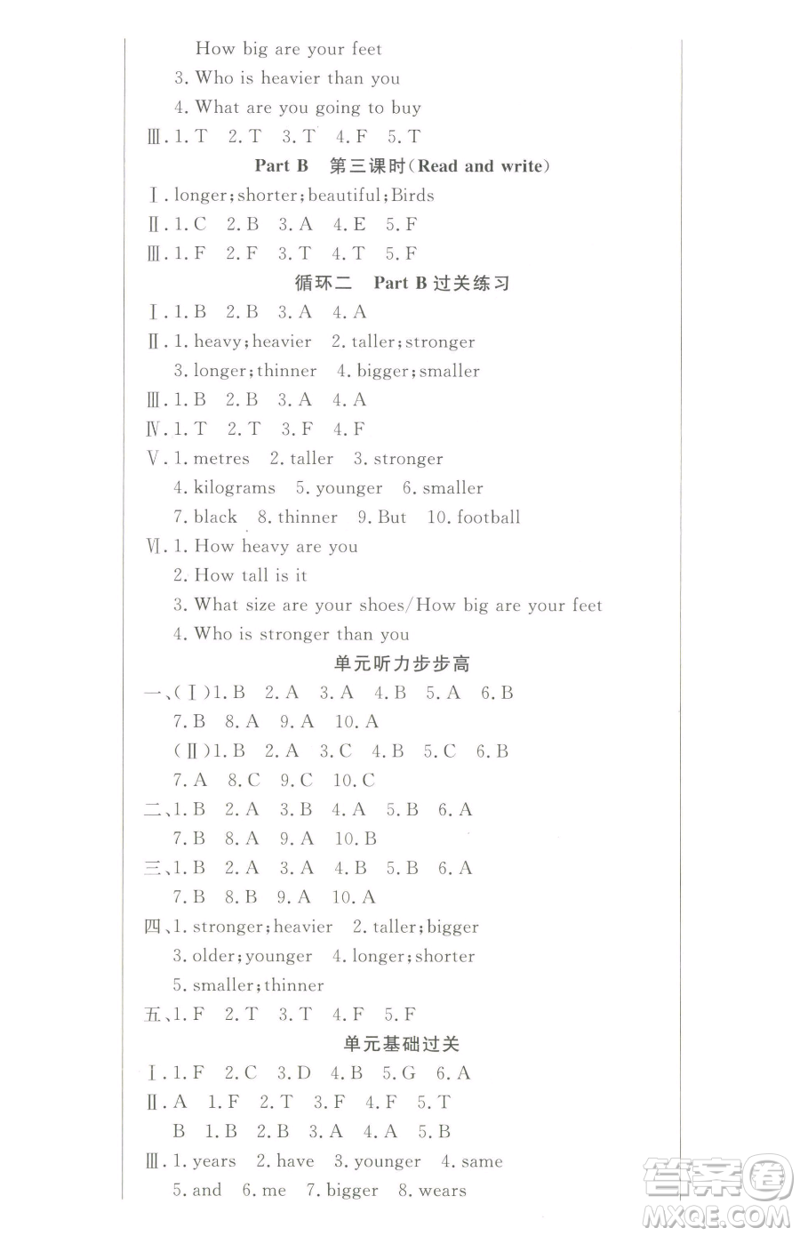 西安出版社2023狀元坊全程突破導(dǎo)練測六年級下冊英語人教版東莞專版參考答案