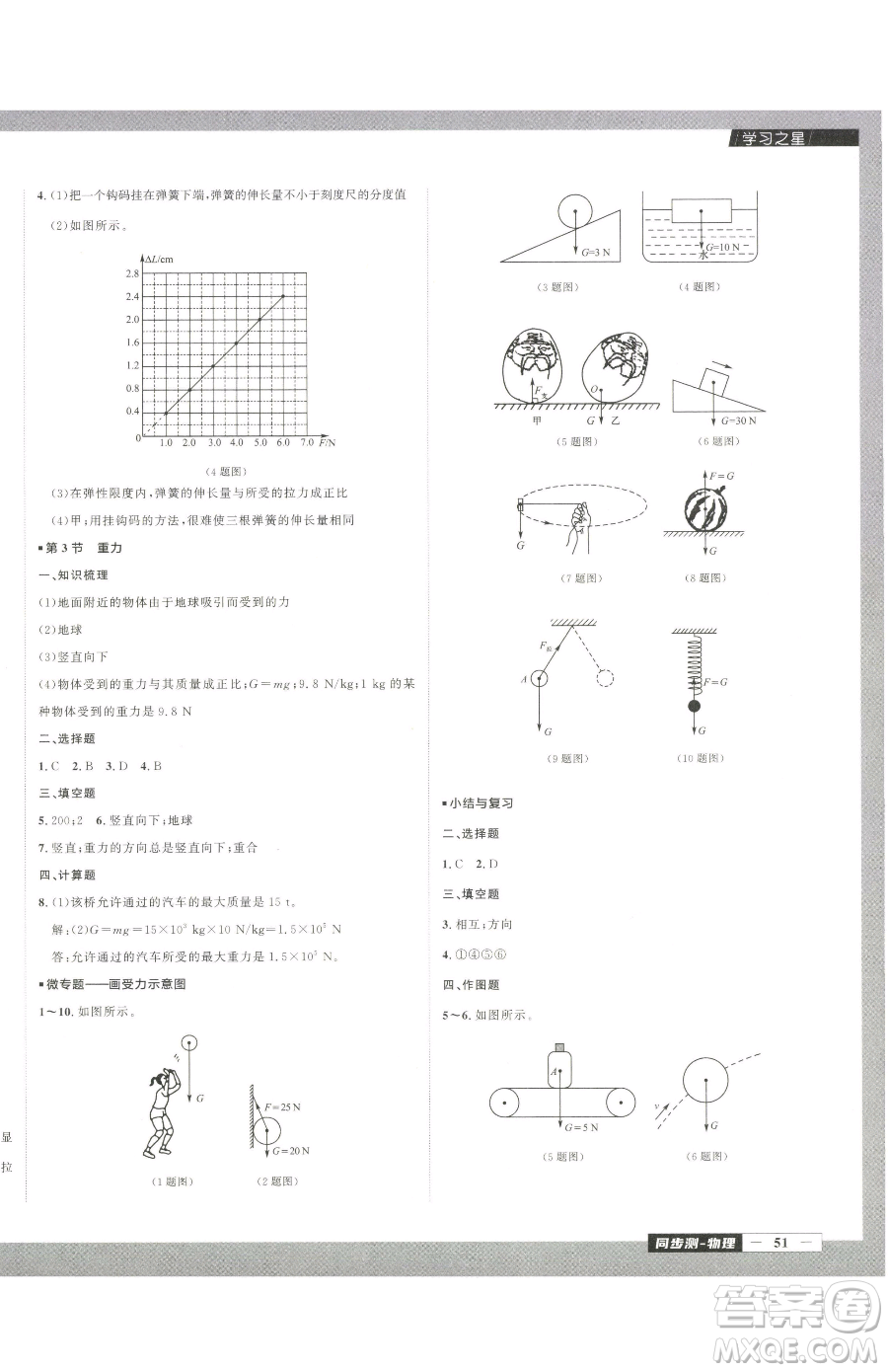 延邊大學(xué)出版社2023中考快遞同步檢測八年級下冊物理人教版大連專版參考答案