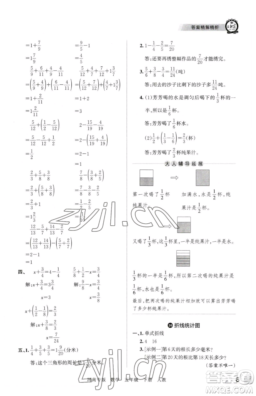 江西人民出版社2023王朝霞各地期末試卷精選五年級下冊數(shù)學(xué)人教版河南專版參考答案