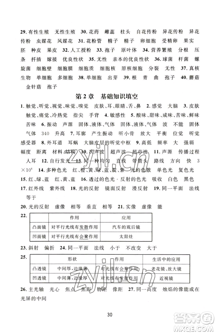 浙江教育出版社2023全優(yōu)新同步七年級下冊科學(xué)浙教版參考答案