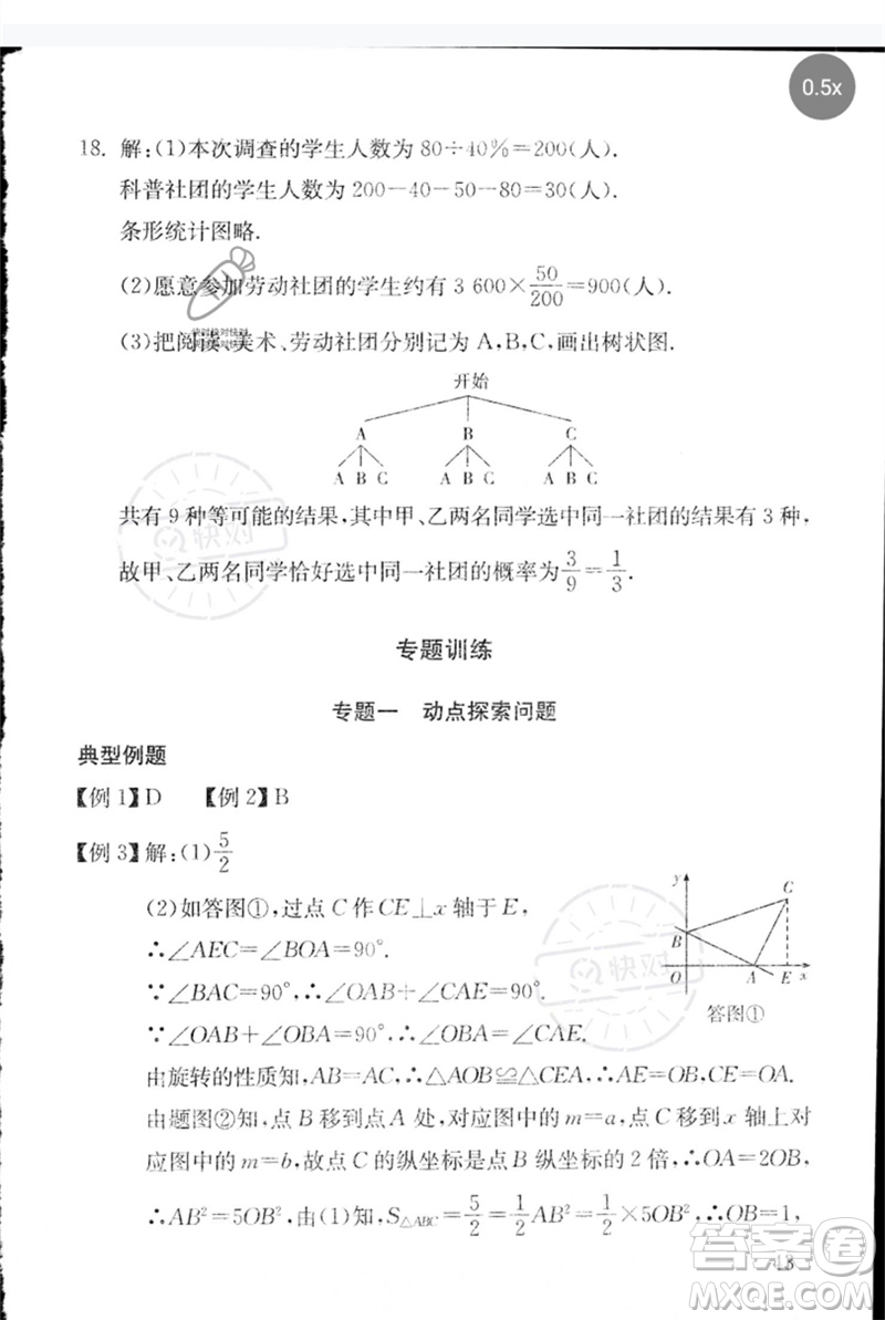 團結(jié)出版社2023劍指中考九年級數(shù)學通用版郴州專版參考答案