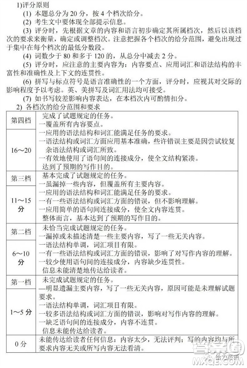 2023年平頂山市中考招生第二次調研英語試卷答案