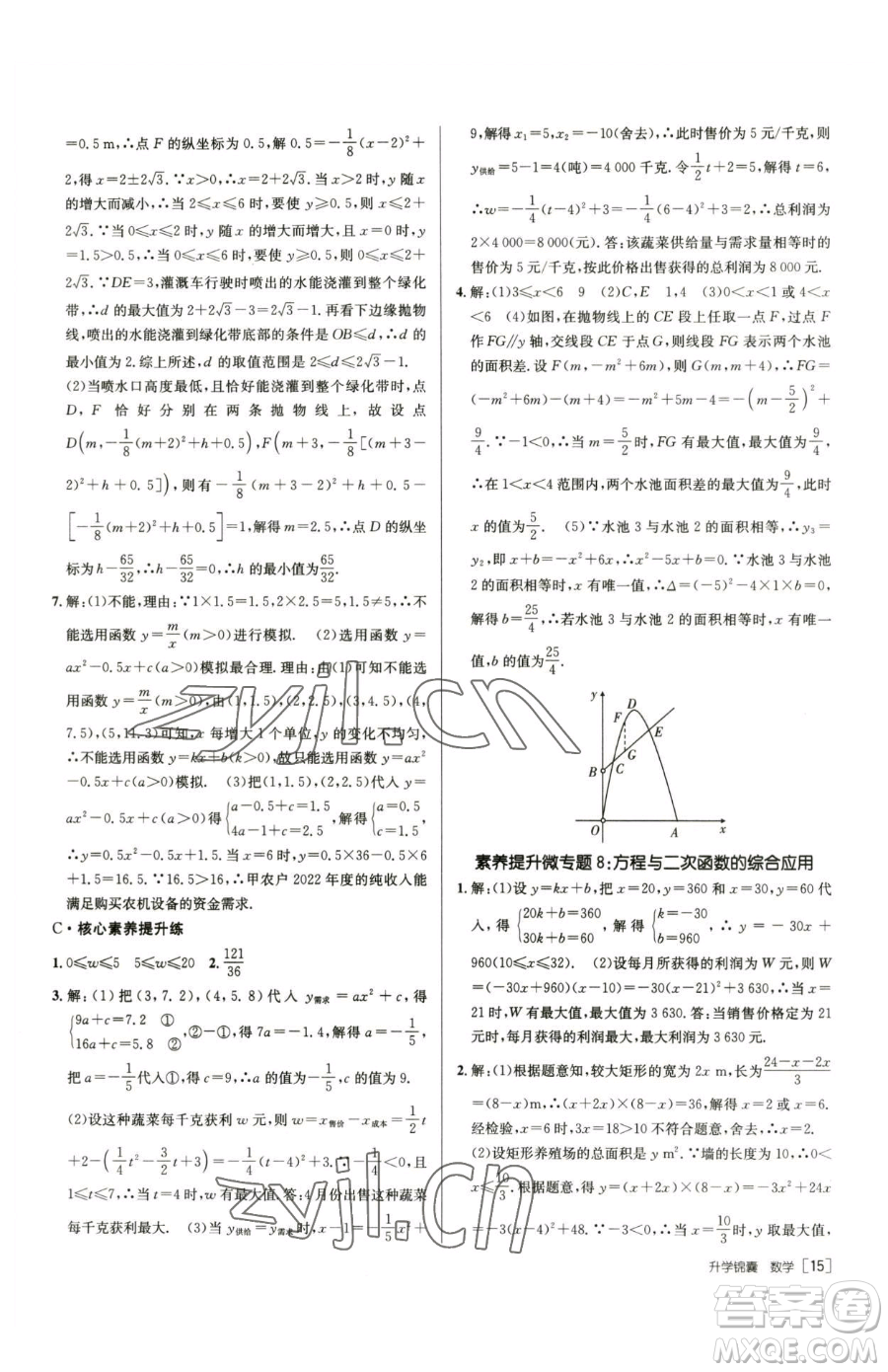 新疆青少年出版社2023升學(xué)錦囊九年級(jí)全一冊(cè)數(shù)學(xué)青島專版參考答案