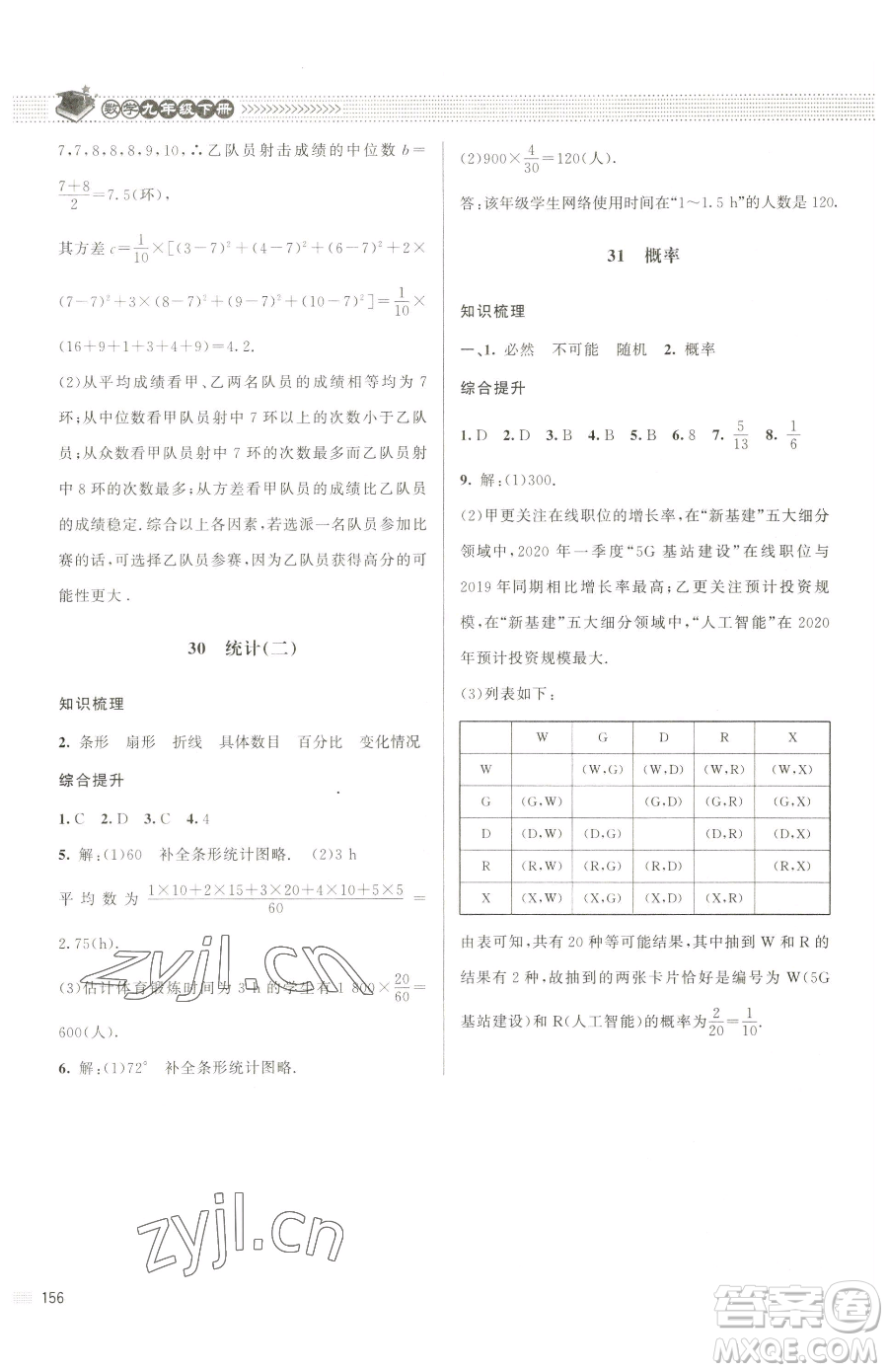 北京師范大學出版社2023課堂精練九年級下冊數(shù)學北師大版江西專版參考答案