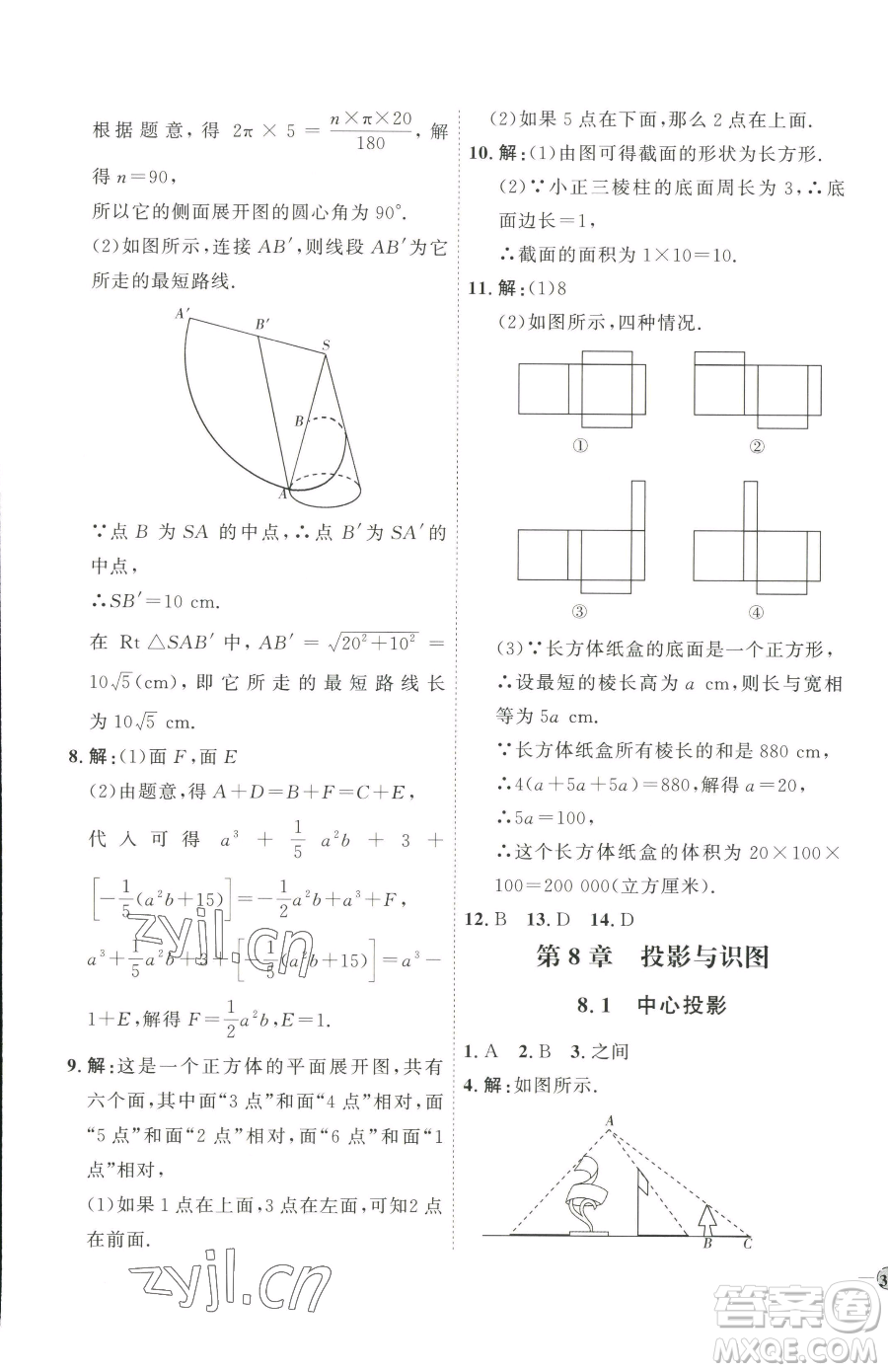 吉林教育出版社2023優(yōu)+學(xué)案課時(shí)通九年級(jí)下冊(cè)數(shù)學(xué)青島版參考答案