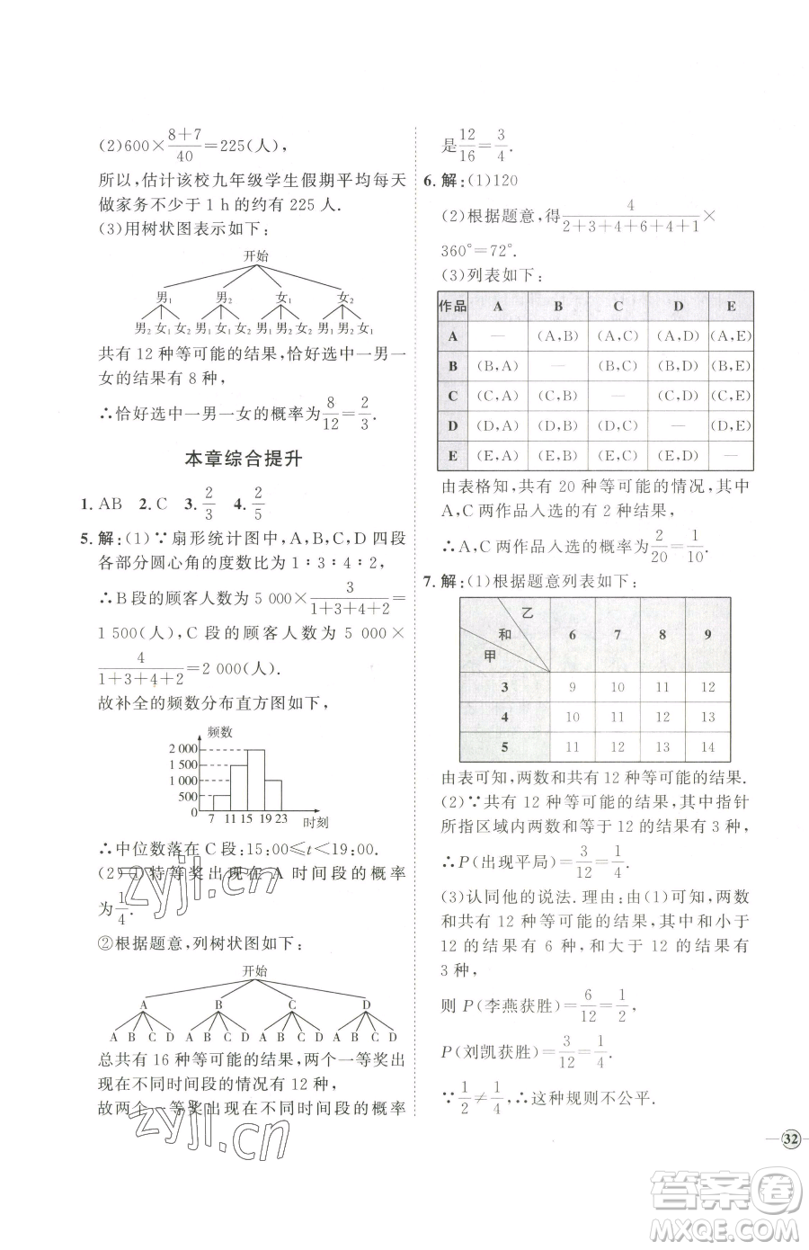 延邊教育出版社2023優(yōu)+學案課時通九年級下冊數(shù)學青島版濰坊專版參考答案