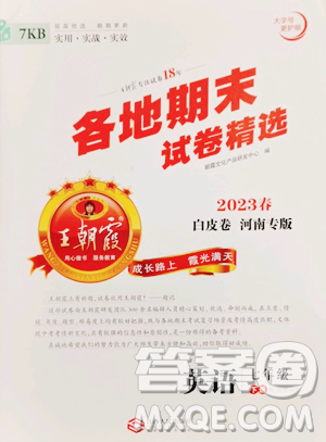 江西人民出版社2023王朝霞各地期末試卷精選七年級下冊英語新課標(biāo)版河南專版參考答案