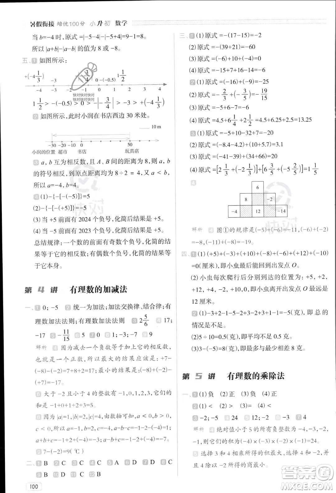 南方日報出版社2023暑假銜接培優(yōu)100分小升初數(shù)學16講通用版參考答案