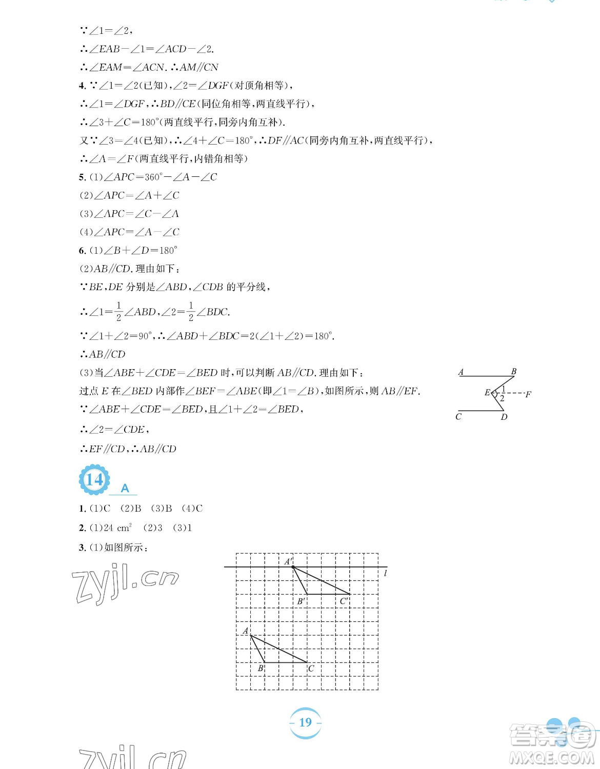 安徽教育出版社2023暑假作業(yè)七年級數(shù)學(xué)通用版S參考答案