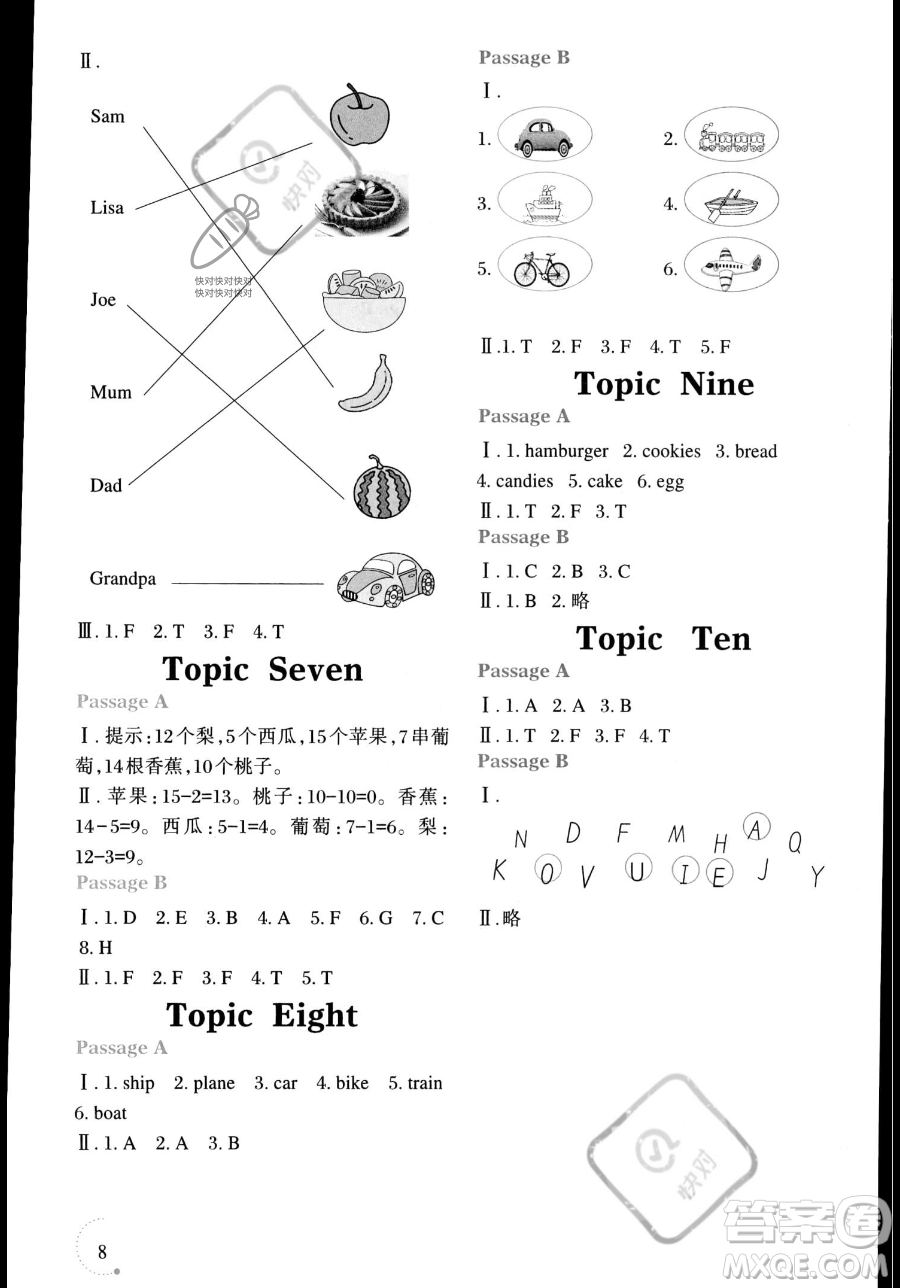 遼寧師范大學(xué)出版社2023年暑假樂(lè)園三年級(jí)英語(yǔ)通用版答案