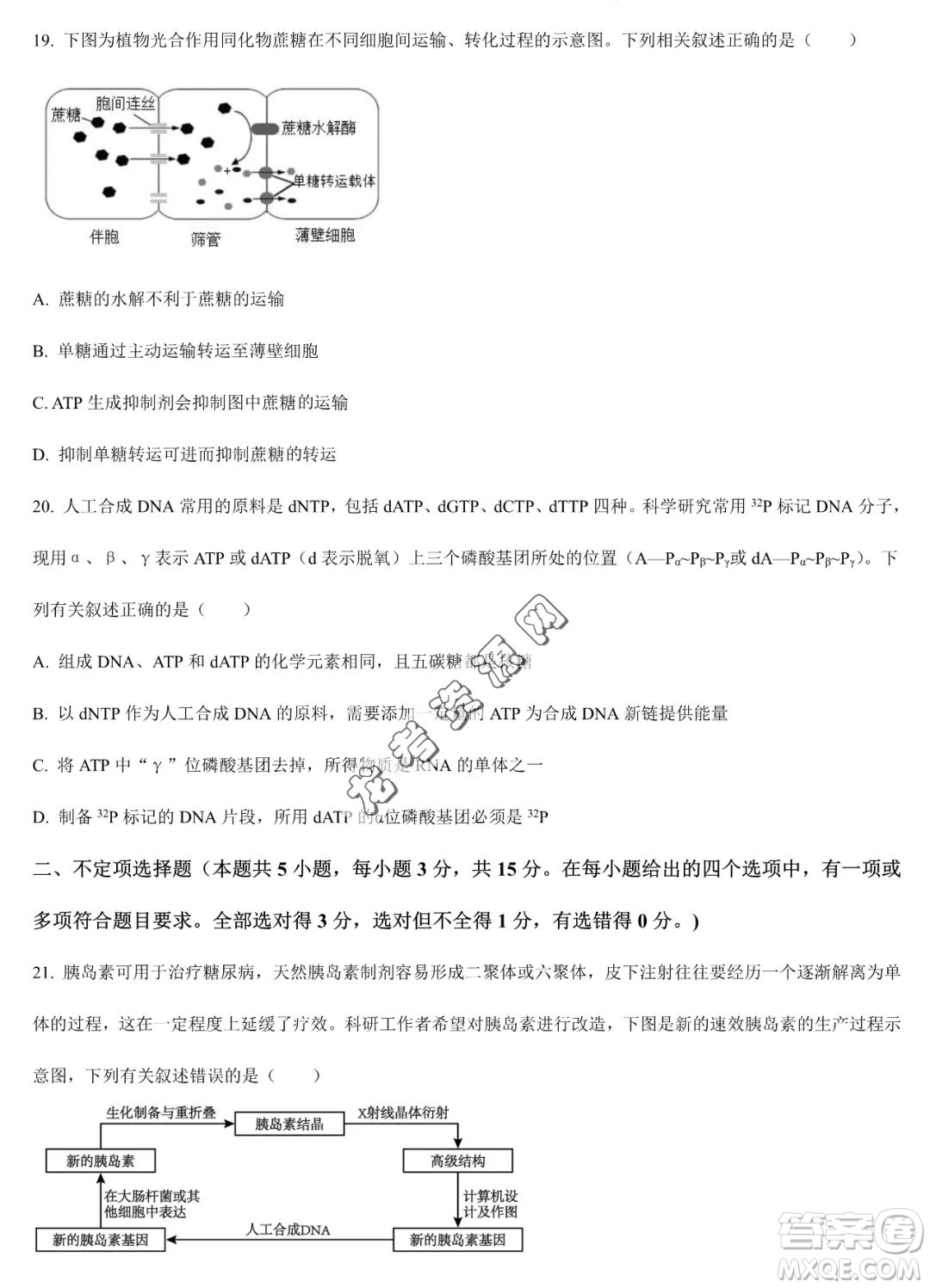 大慶實(shí)驗(yàn)中學(xué)2022-2023學(xué)年高二下學(xué)期期末考試生物試題答案