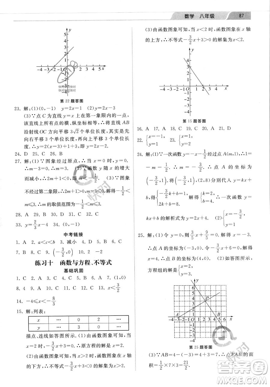 河北美術(shù)出版社2023年暑假生活八年級數(shù)學(xué)通用版答案