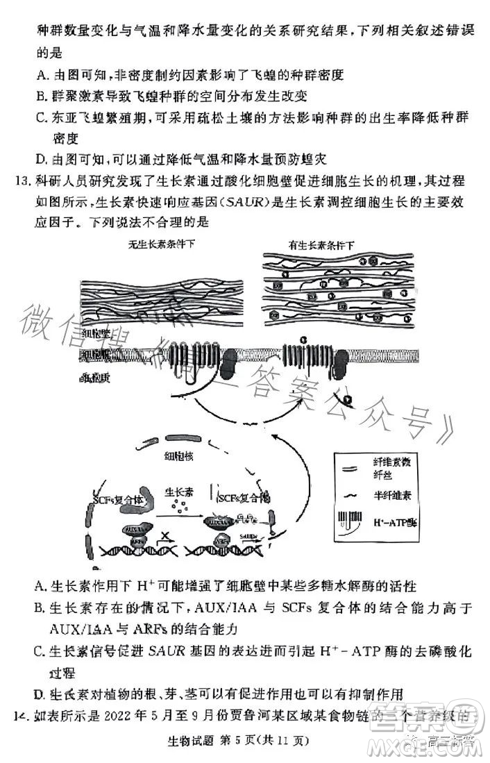 湘豫名校聯(lián)考2023年8月高三秋季入學(xué)摸底考試化學(xué)試卷答案