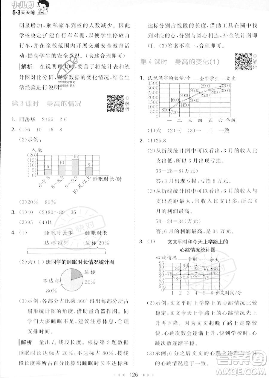 教育科學出版社2023秋季53天天練六年級上冊數(shù)學北師大版答案