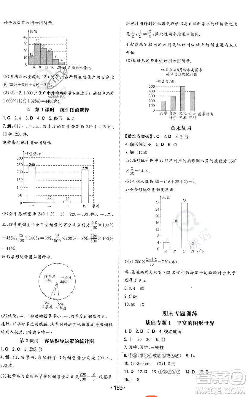 湖南教育出版社2023年一本同步訓(xùn)練七年級上冊數(shù)學(xué)北師大版答案