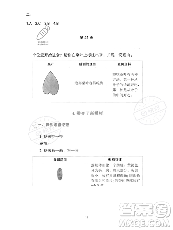 教育科學(xué)出版社2023年暑假作業(yè)三年級科學(xué)教科版答案