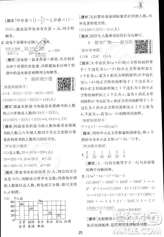 江蘇人民出版社2023實(shí)驗(yàn)班提優(yōu)訓(xùn)練六年級上冊數(shù)學(xué)人教版答案