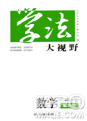 湖南教育出版社2023學(xué)法大視野八年級(jí)上冊(cè)數(shù)學(xué)湘教版答案