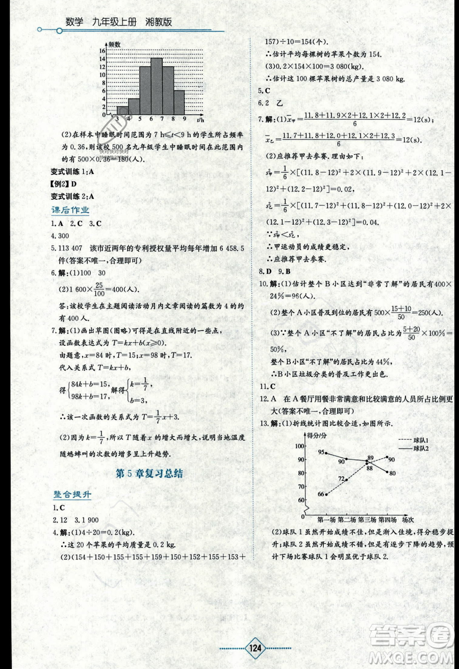 湖南教育出版社2023學(xué)法大視野九年級上冊數(shù)學(xué)湘教版答案