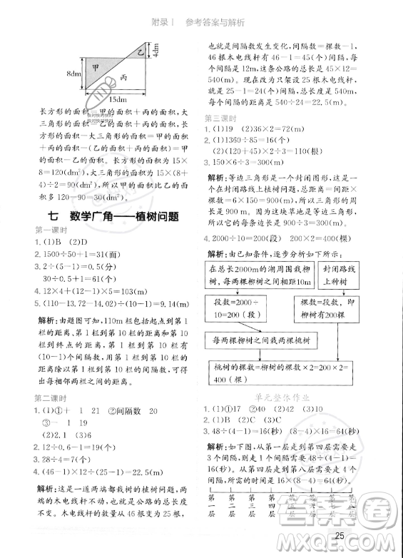 龍門書局2023年秋季黃岡小狀元作業(yè)本五年級上冊數(shù)學人教版答案